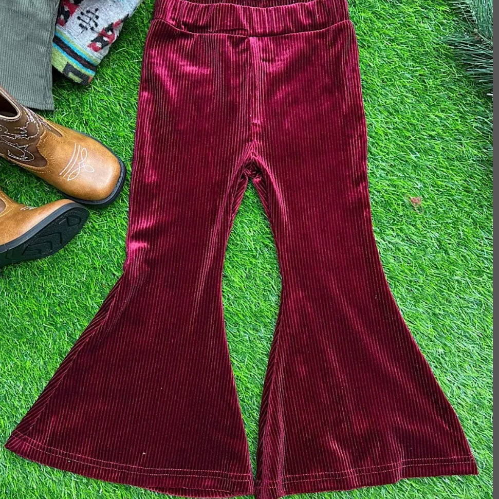 Burgundy Girls Pants