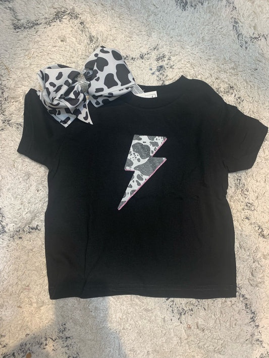 Cowhide Lightening Bolt Tee