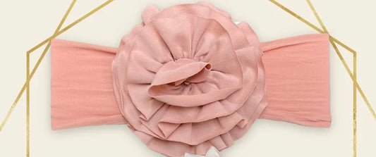 5” Flower Baby Headband in Pink