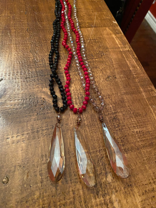 Crystal Beaded Necklaces in 3 Colors