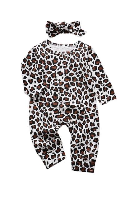 Leopard Baby Romper & Headband Set